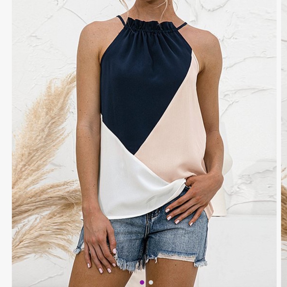 Gorgeous color block top NWOT